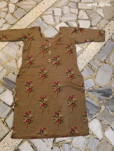 Cotton Salwar Suit With Crepe Dupatta