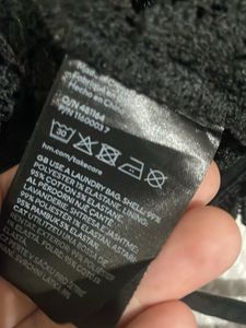 H&amp;M Imported Black Lace Crop Top