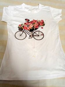 Floral Bike Graphic Tee