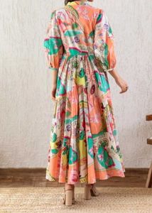 Puff Sleeve Long Dress 💕
