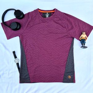 Mauve Patterned Active T-shirt
