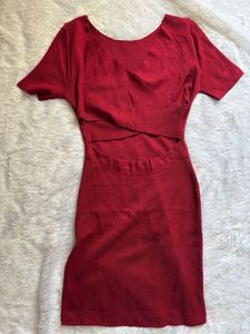 Chic Red Bodycon Mini Dress