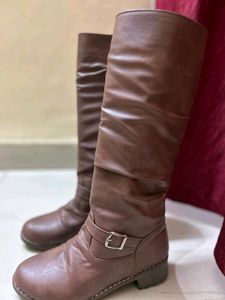 Brown Waterproof Leather Boots
