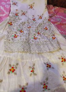 Elegant Embroidered Anarkali Dress With Dupatta