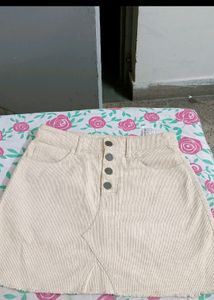 Beige A-line Skirt