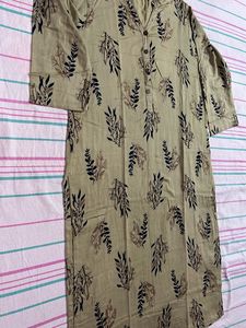 Floral Print Button-Down Kurta