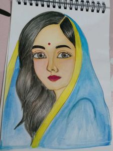 Beautiful Traditional Girl Drawing