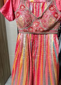 Pink Embroidered Lenga Choli