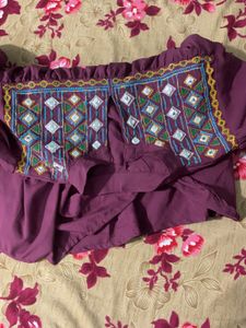 Embroidered Purple Top