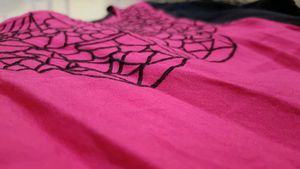 Pink &amp; Black Long Sleeve Kurti XS