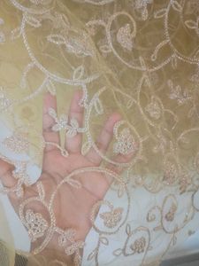 Beautiful embroidered net cloth 2 mtr