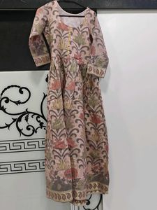 Floral Print Long Frock Anarkali