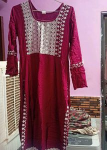 Wine Color Naira Suit