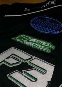 Black Pacthed Racer Jacket