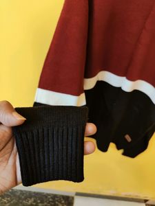 Roadster Men Black And Red Sweater