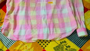Women Check Shirt Light Colour