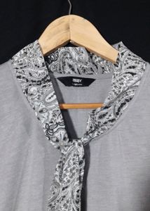 Max Women Grey Top | Bust 38 Lenght 25