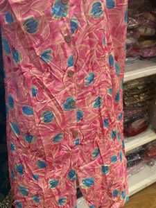 Pink Floral Dress Sleeves Also Provided If U Want
