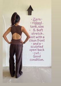 Zara size S Ribbed open back Top