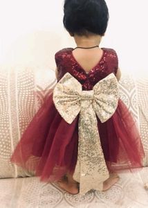 Bow Embellished Party Dress Comes  With HEADBAND