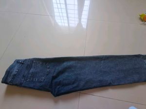 Blue Denim Straight Leg Jeans