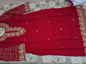 Rani Color Ka Party Wear Suit And Plazo Dupatta
