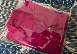 Red Button-Down Crop Top