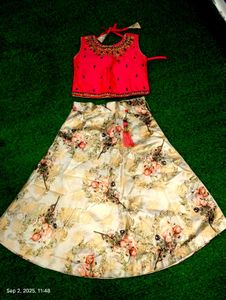 Girls' Floral Lehenga Choli Set