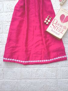Rose Pink Strapped Kurti 🌸