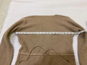 Brown Knit Top &amp; Skirt Set