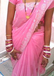 Pink Embellished Saree