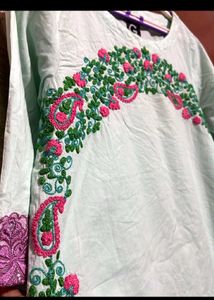 Pure Cotton Embroidered Kurti