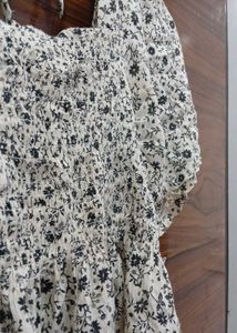 Floral Flutter Sleeve Top
