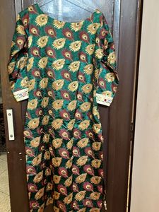 Pretty Peacock Print Suit