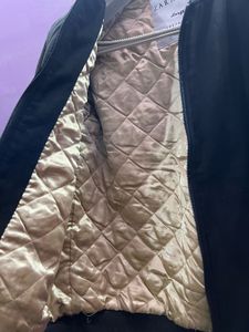 Zara Man Black Bomber Jacket