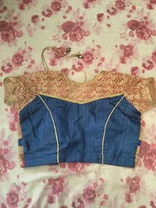 Elegant Blue &amp; Orange Lehenga