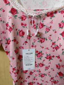 Floral Ribbed Top