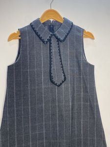 Girls' Checkered Sleeveless Dress
