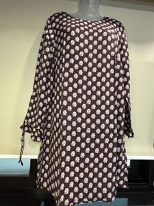 H&amp; M Brown Floral Everyday/Office Tunic Dres