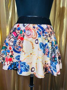 Patterned Mini Skirt