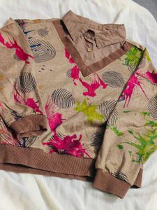 Vintage Abstract Print Sweatshirt