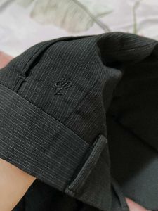 John Player Charcoal Black Viscose Formal Trouser
