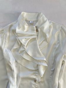 Victorian Ruffled full sleeve silk Korean Blouse