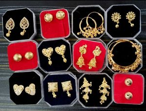Gold Plated Earring - ANY ONE WITH A FREEBIE✅✅✅✅✅