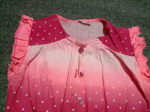 Cute Pink And Peach Polka Dot Romper