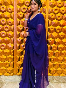 Elegant purple 💜 Saree