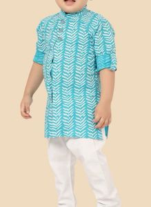 Boy&#39;s Printed Kurta Shirt