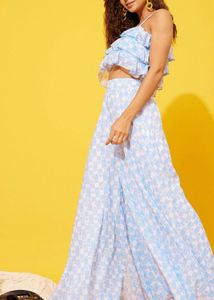 QUIERO Printed Top &amp; Palazzo