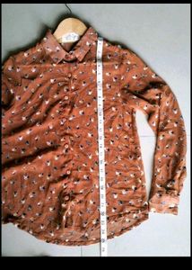 Tan Floral Shirt