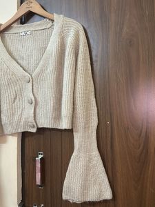 Cropped Knit Cardigan